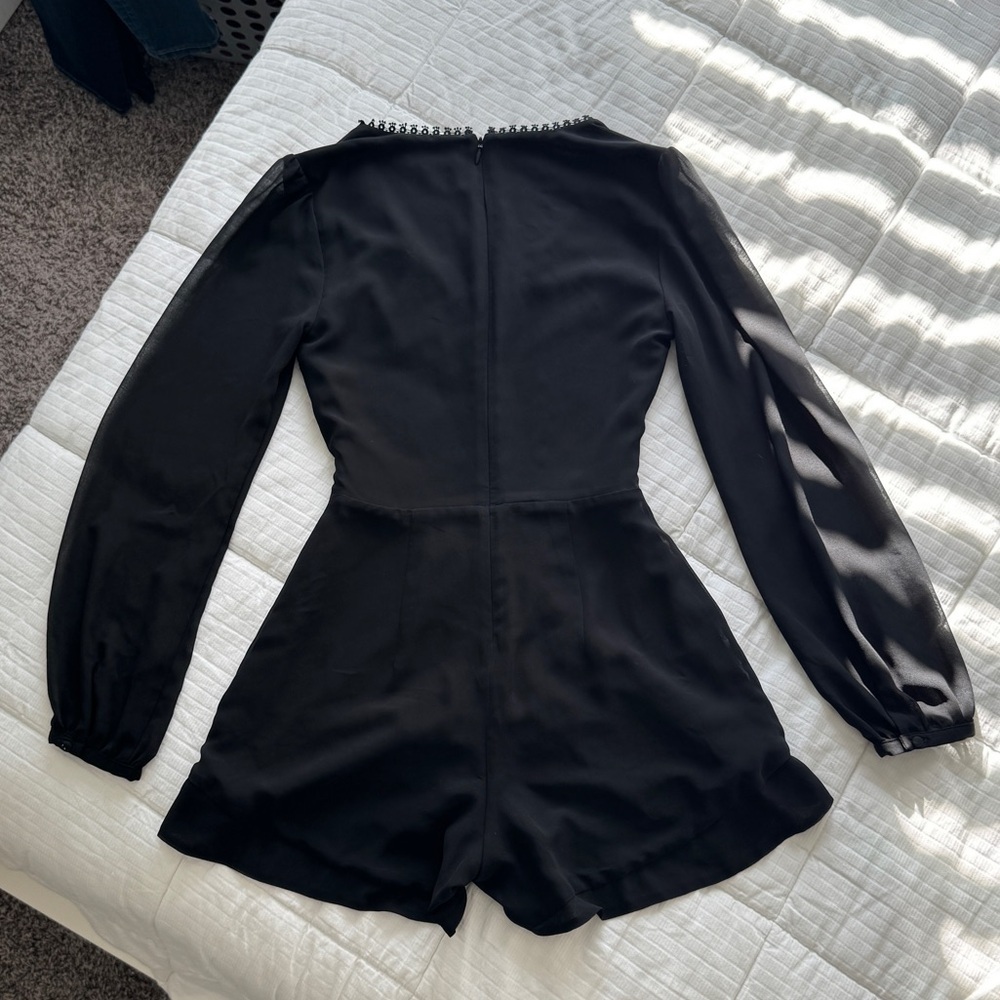 Express black v neck romper, size 2 - Picture 3 of 9
